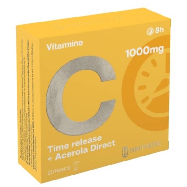 MINTMEDIC Vitamin C direct sa acerolom 1000mg 20kom