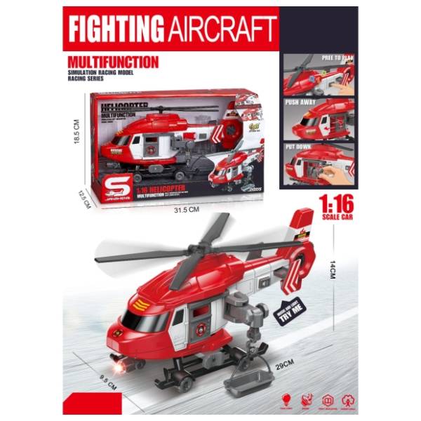 Multifunkcionalni policijski helikopter MRX TOYS crveni