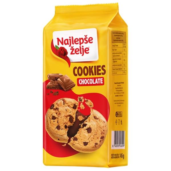 NAJLEPŠE ŽELJE Cookies čokolada 145g Štark