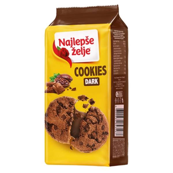 NAJLEPŠE ŽELJE Cookies dark chocolate 145g