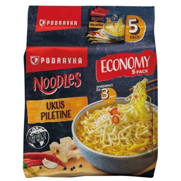 Nudle PODRAVKA piletina fini-mini 5x75g