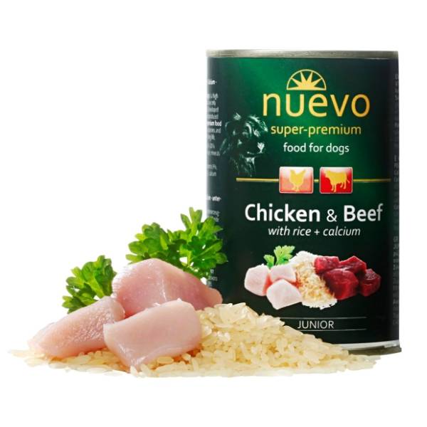 NUEVO Junior dog piletina i govedina bez žitarica 400g