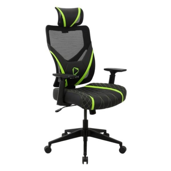 ONEX EV12 GE300 Breathable Ergonomic Black/Green gejmerska stolica