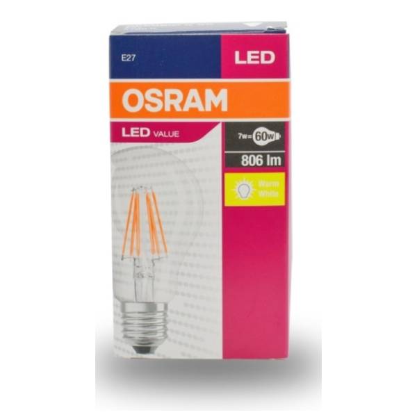 OSRAM LED filament sijalica toplo bela E27 7W