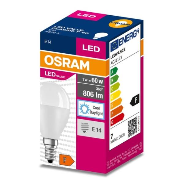 OSRAM LED sijalica E14 7W (60W) 6500K