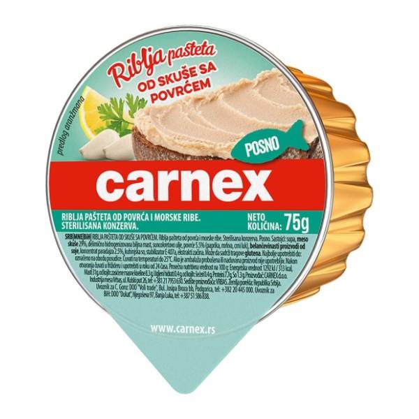 Pašteta CARNEX od skuše 75g
