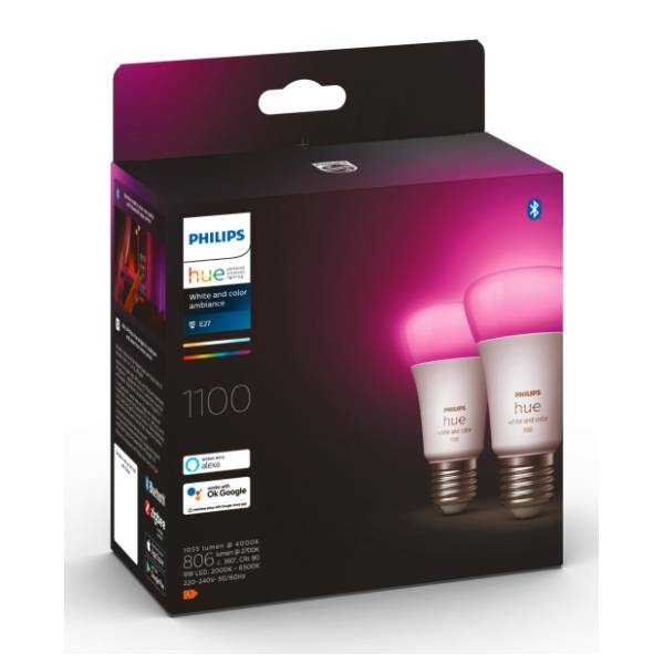 PHILIPS LED set smart sijalica E27 9W A60 HUE WCA 2kom