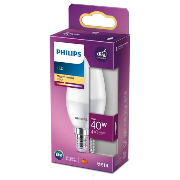 PHILIPS LED sijalica E14 5W (40W) B35 1PF/12
