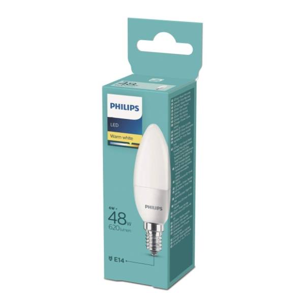 PHILIPS LED sijalica E14 6W (48W) B35 WW FR ND 1PF/12