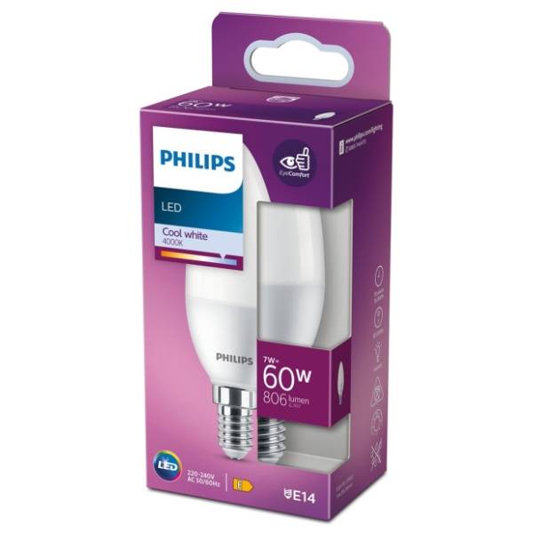 PHILIPS LED sijalica E14 7W (60W) B38 CW FR ND 1PF/12