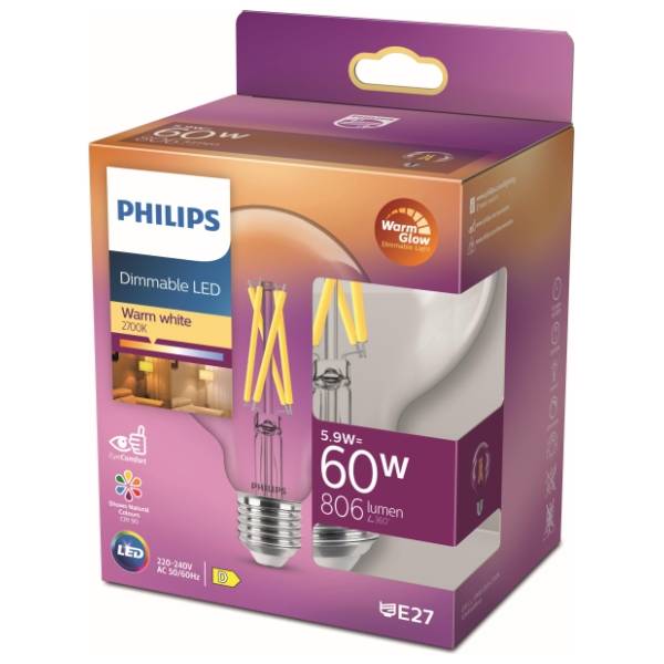 PHILIPS LED sijalica E27 5,9W (60W) G93 CL WGD90 1PF/4