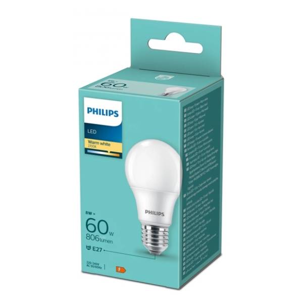 PHILIPS LED sijalica E27 8W (60W) WW FR ND 1PF/12-DISC