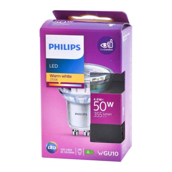 PHILIPS LED sijalica GU10 4,6W (50W) WW 36D RF ND PS739