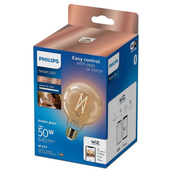 PHILIPS LED smart sijalica E27 50W G95 PHI WFB Amb 1PF/6