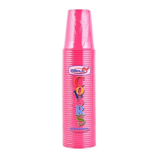 Plastične čaše DOPLA 200ml 50kom pink