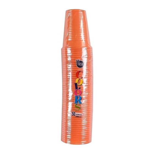 Plastične čaše FRESH 200ml 50kom narandžaste