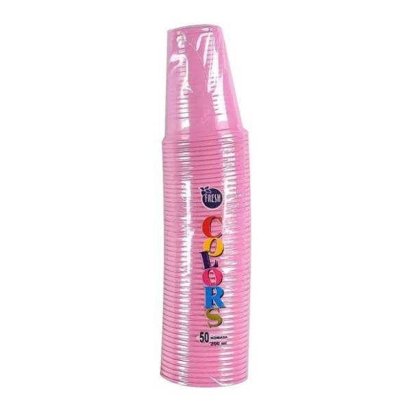 Plastične čaše FRESH 200ml 50kom roze