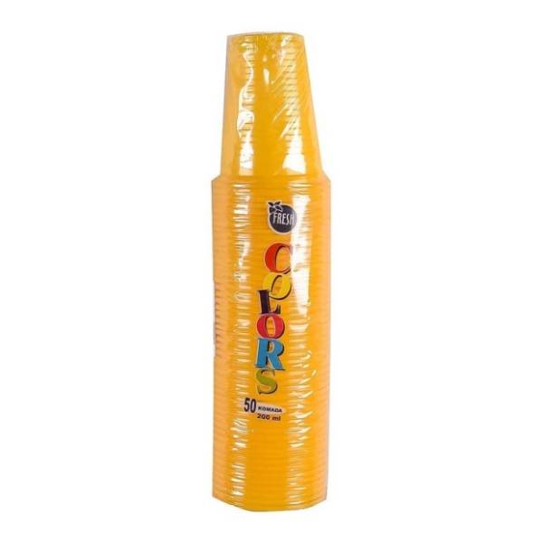 Plastične čaše FRESH žute 200ml 50kom 