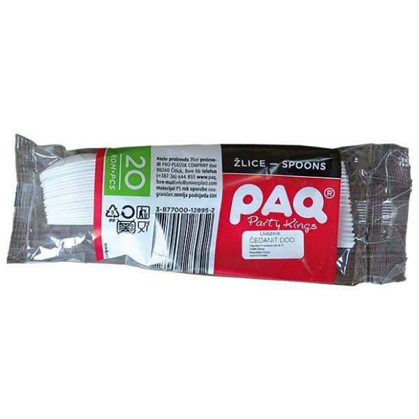 Plastične kašike PAQ 20kom bele
