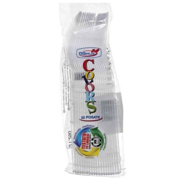 Plastične kašike Transparent DOPLA 20kom