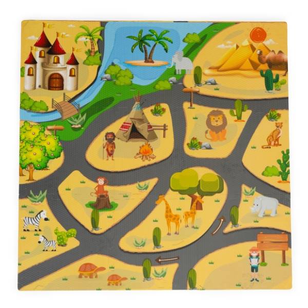 Podloga za igru Safari puzzle 9 elemenata ECO TOYS