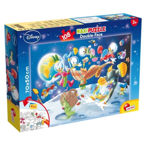 Puzzle Mickey in the space 2u1 složi i oboji LISCIANI