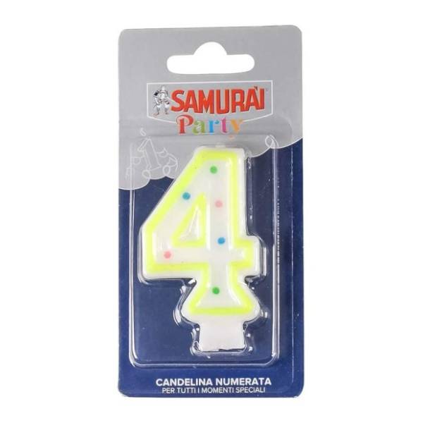 Rođendanska svećica Broj 4 SAMURAI