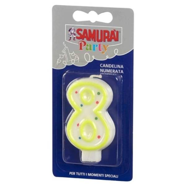 Rođendanska svećica Broj 8 SAMURAI