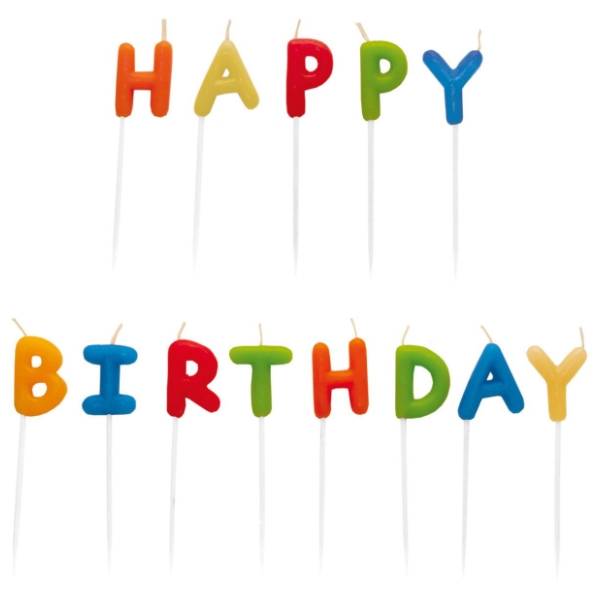 Rođendanske svećice Happy Birthday AMSCAN šarene