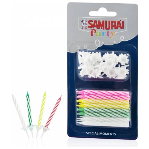 Rođendanske svećice SAMURAI 24kom