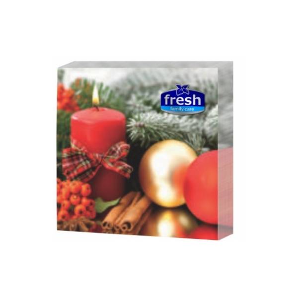 Salvete FRESH Novogodišnje sveće 3sloja 20kom