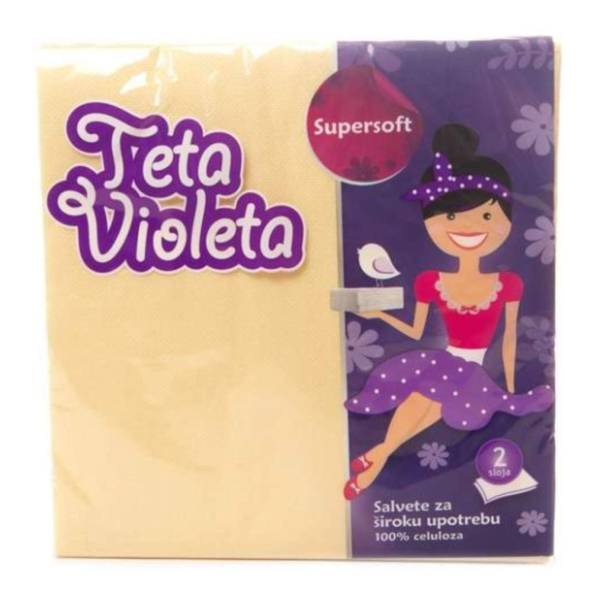 Salvete VIOLETA Super soft bež 2sloja 25kom