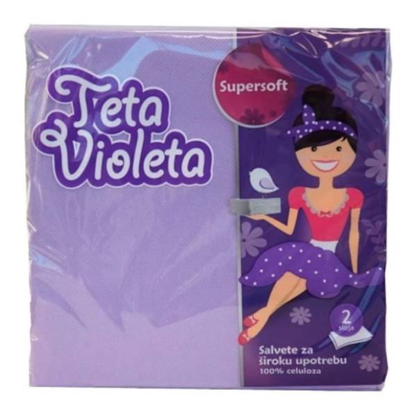 Salvete VIOLETA Super soft lila 2sloja 25kom