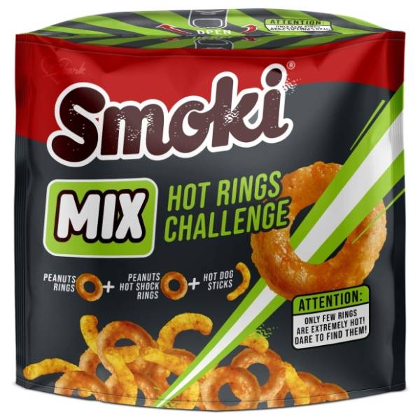 ŠTARK Smoki mix hot rings  kikiriki & hot dog 90g