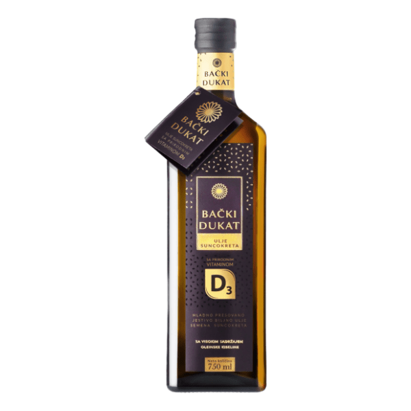 Suncokretovo ulje BAČKI DUKAT vitamin D3 750ml