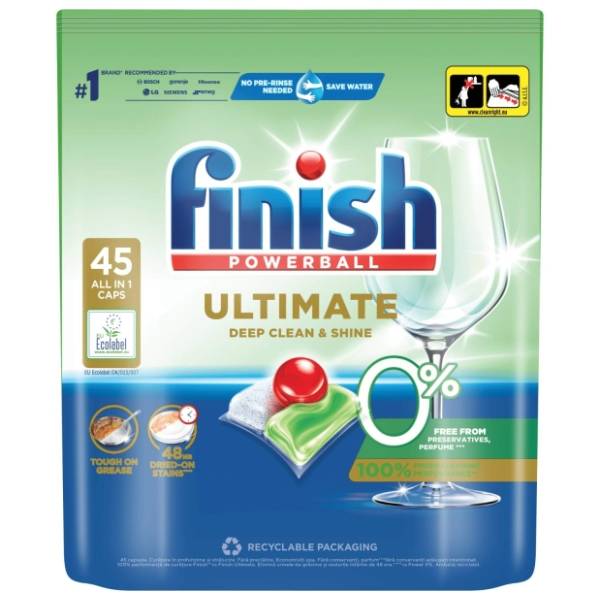 Tablete FINISH Ultimate 0% parfema 45kom