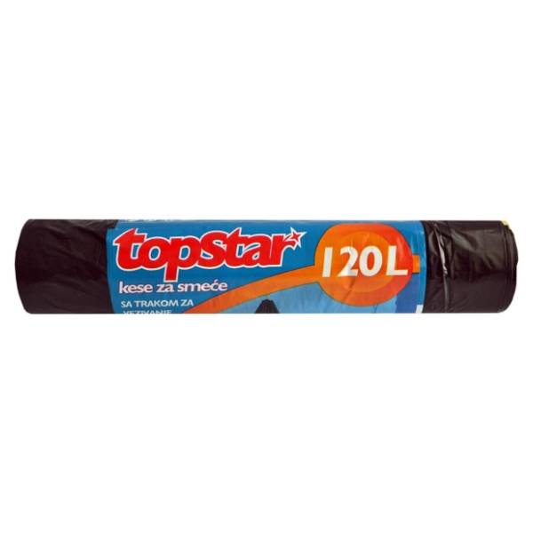TOP STAR kese za smeće sa trakom 120l 8kom