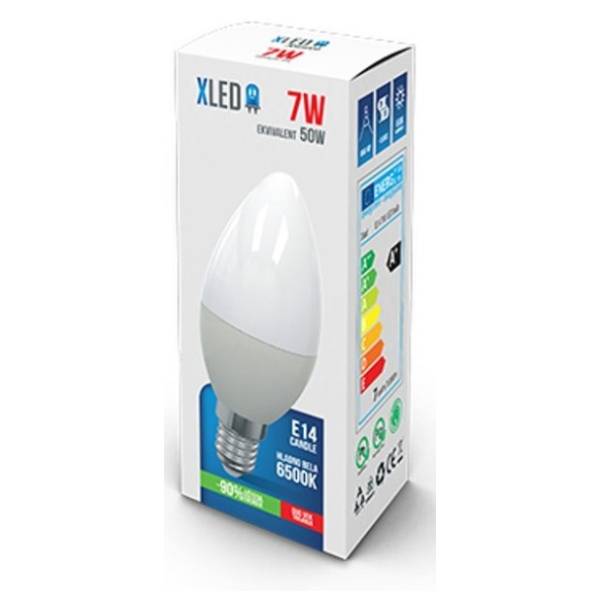 XLED LED sijalica sveća E14 7W 6500K HB