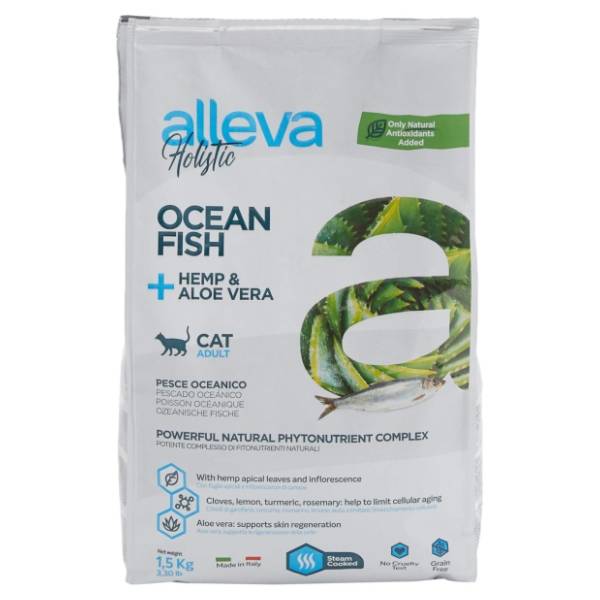 ALLEVA Holistic hrana za mačke okeanska riba i aloe vera 1,5kg