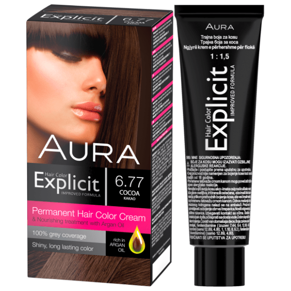 AURA Explicit farba za kosu 6.77 kakao