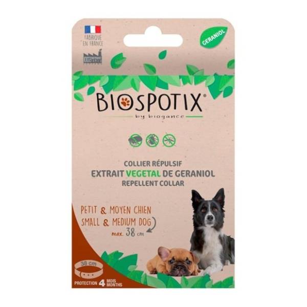 BIOSPOTIX antiparazitska ogrlica za male pse 38cm