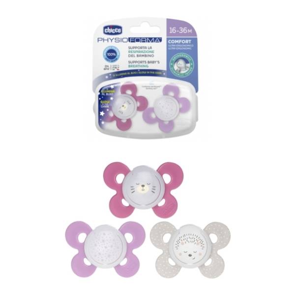 CHICCO noćna laža Comfort za devojčice (16-36m) 2kom