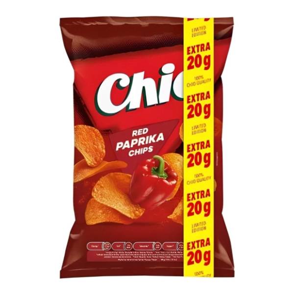 Čips CHIO red paprika 130g+20g