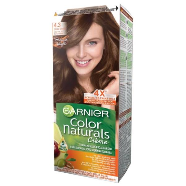 GARNIER Color Naturals farba za kosu 4.3 zlatno smeđa