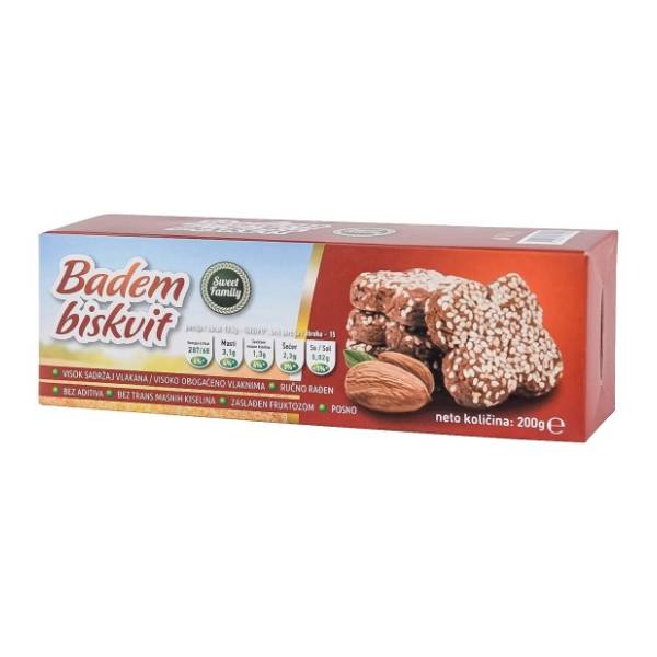 Keks SWEET FAMILY badem biskvit 200g