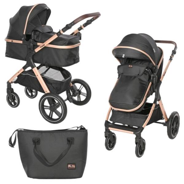 LORELLI kolica za bebe Viola Black Diamond + adapteri