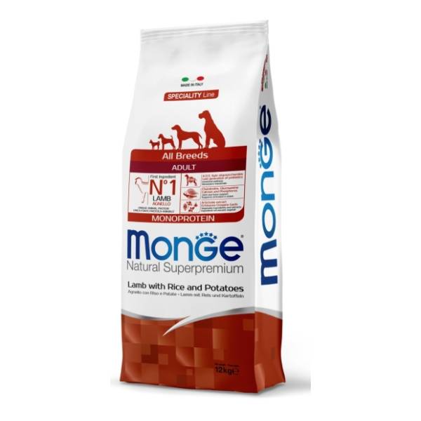 MONGE All breeds adult hrana za pse jagnjetina i krompir 12kg