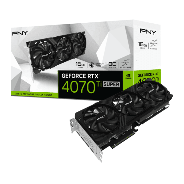 PNY nVidia GeForce RTX 4070 Ti SUPER VERTO OC Triple Fan 16GB GDDR6X 256-bit grafička kartica