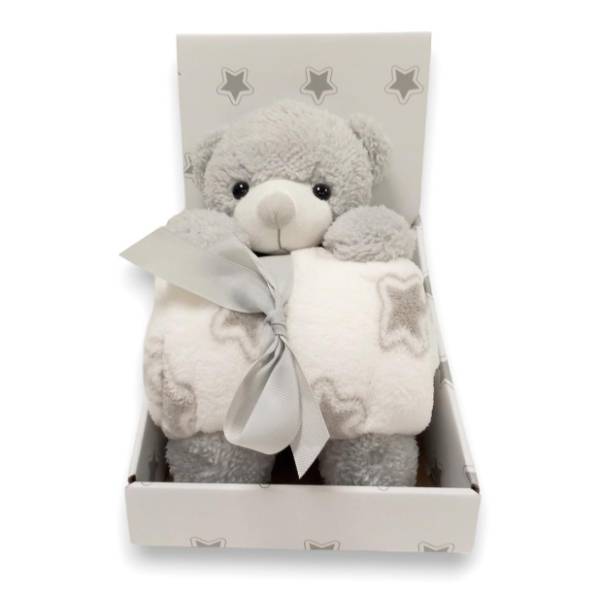 Set igračka i ćebence Bear sivi BBO