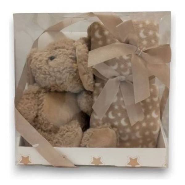 Set igračka i ćebence Rabbit braon BBO